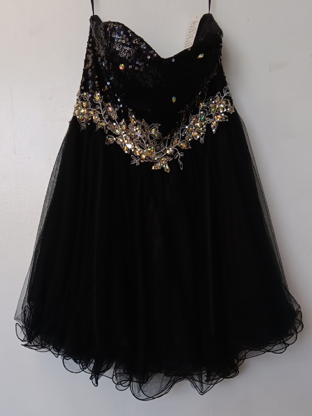 Vintage L.A. Merchandises Black Sequin & Embellished Cocktail Dress